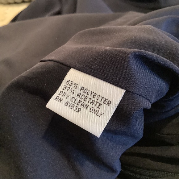 Teri John Navy Sheath Dress with Rhinestone Detail Size 14 - Picture 8 of 11